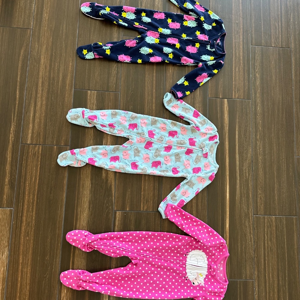 3 Simple Joys by Carter's Girls PJ One Piece - 24M